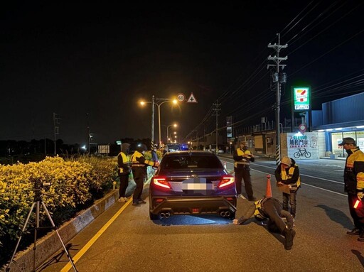 嚴打改裝車x嚴格取締夜間車聚噪音亂象 竹縣警暑期深夜防危駕專案啟動