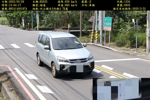 竹山臺3丙線測速照相 7月1日起雙向開拍
