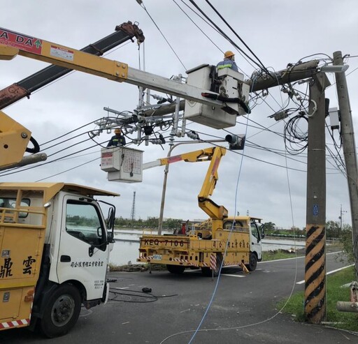 台電拼搶修復電！丹娜絲颱肆虐臺南動員跨全台15區處支援