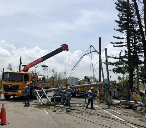 大台南復電率達96.5％ 台電拼最後1.04萬戶復電