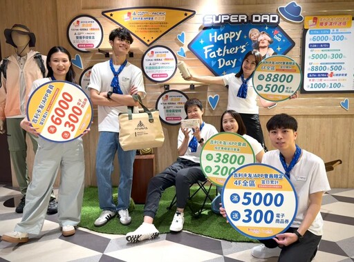 屏東太平洋父親節天天滿千送百 大聲說愛 歐都納聯名來店禮重磅登場