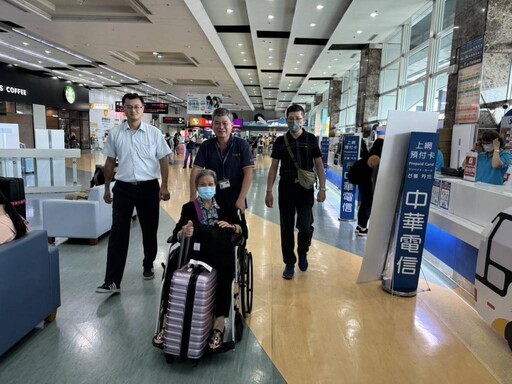 屏東榮服處助榮民遺眷吳阿姨返臺 圓滿完成探親團圓之旅