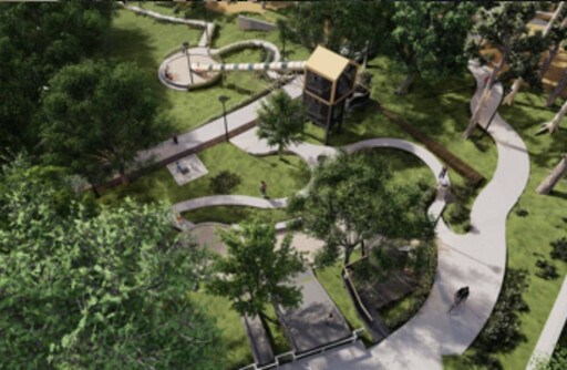 竹北首座森林特色公園 鄭朝方造全縣之最18米長溜滑梯結合地景林木