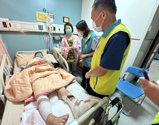 白河榮家姚辰蕙赴醫院慰問受傷同仁 暖心關懷並鼓勵早日康復