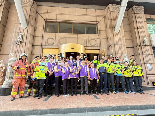 精進高樓層建築應變能力! 竹市消防局轄內大樓火災搶救演練