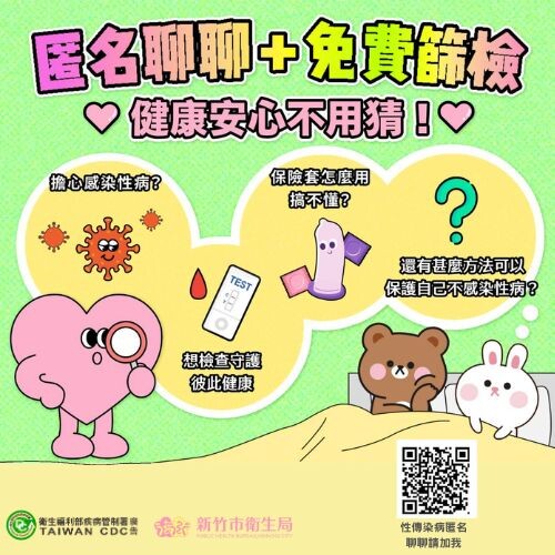 愛要即時、篩檢不遲 竹市府籲「愛措施、愛篩檢、愛諮詢」幸福過七夕