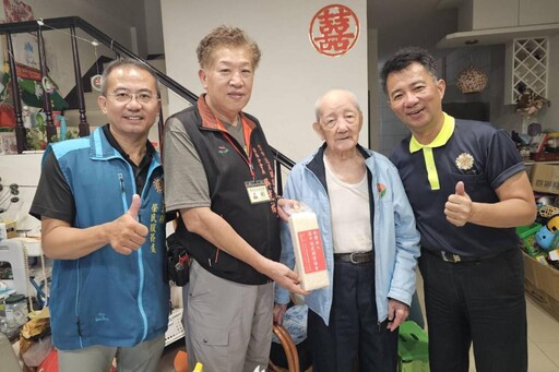 苗栗榮服處慰訪參戰英雄及金馬自衛隊表達尊崇敬意