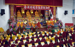 苗栗地藏菩薩法會降雨花樹甘露 海內外信眾共沐佛恩