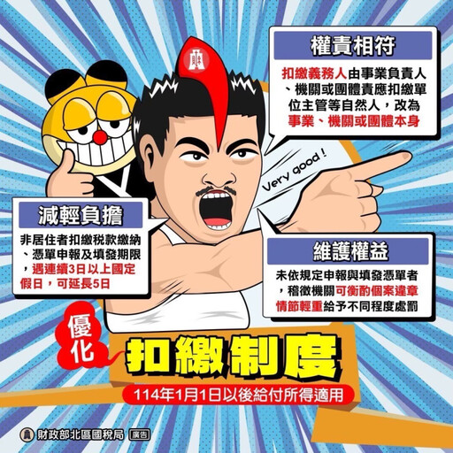 扣繳義務人應依法扣繳稅款 竹北國稅局提醒並依限申報扣繳憑單