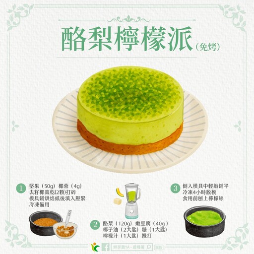 酪梨也能做冰淇淋、檸檬派！3道創意甜點作法大公開