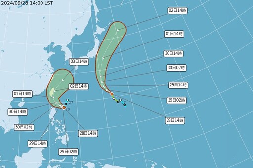 山陀兒恐轉中颱直撲花東 明海陸警齊發、這2天颱風假機率最高