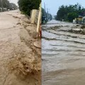 花蓮瑞穗鄉瑞祥村大排潰堤水淹到馬路 鄉民跳腳：完了～家裡淹水了