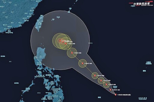 「銀杏」颱風影響周三是關鍵 專家：恐停滯打轉