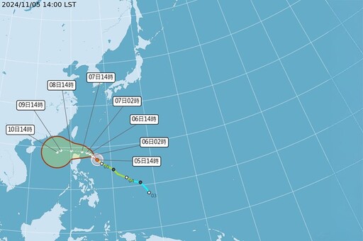 銀杏周四到周五距台灣最近 外圍環流影響「周末雨區擴大」