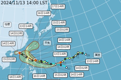 中颱「天兔」明天海陸警齊發 「這2天」影響最劇烈