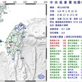 快訊／全台狂搖！00:17嘉義大埔「極淺層地震」規模6.4 最大震度6弱