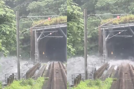 大雨狂炸!花蓮山洪爆發火車倒退嚕 崇德至和仁站暫停通行