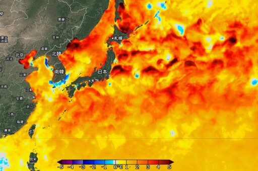 日本周圍海域「一片火紅」好驚人 專家一張圖示警:今年會很熱