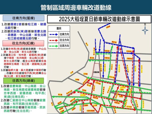 【懶人包】大稻埕夏日節煙火明天起登場 台北市、新北市「行人+交通管制」資訊一次看