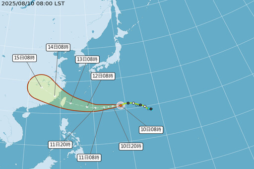 楊柳颱風路徑南修恐成穿心颱 最快周二發海警