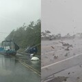 【有片】楊柳登陸風神發威！蘭嶼、綠島颳17級強風 台東漁船被吹上馬路