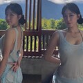 安芝儇「半透明罩衫+比基尼」太辣 轉身加碼美背吸3萬人按讚