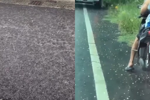 快訊/台南竟下冰雹了 3縣市慎防冰雹、大雷雨