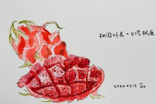 蘇俊賓手繪火龍果助行銷桃園小農 臉書爆紅成「邀畫」許願池