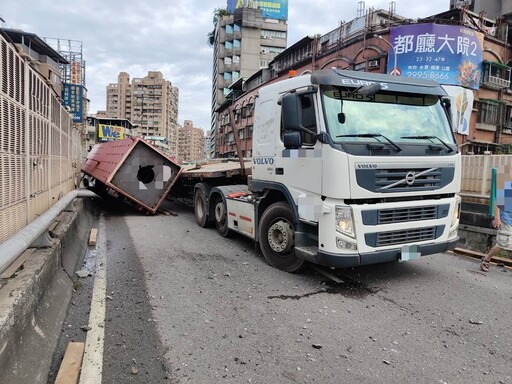 鋼柱梁掉落砸壞橋梁 侯友宜要求1個月後恢復雙向通車