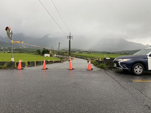 山陀兒颱風挾帶豪雨 玉里富里部分低漥道路封閉