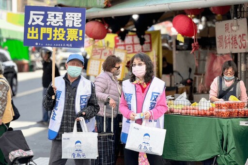 王鴻薇走入市場反惡罷 網友批「綠共奪權」、力挺投「不同意」票