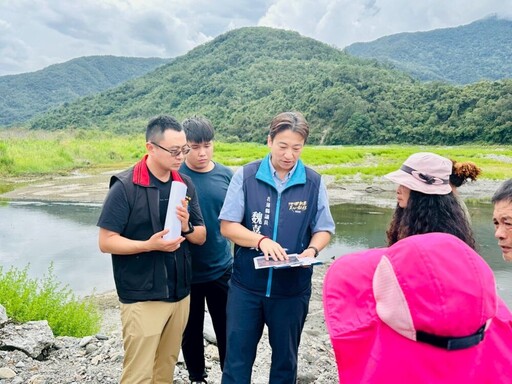 花蓮富里潰堤水漫農田 魏嘉賢親會勘籲中央地方速整建