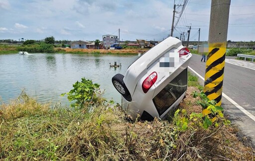 送便當不慎掉落魚塭 29歲女駕駛受困救出送醫不治