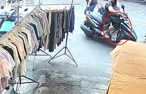 市場女扒手現身快閃 騎士涉扯下2短褲秒逃
