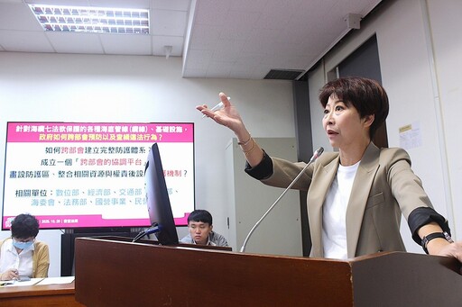 修海纜七法納罰則 陳亭妃要求建立中央跨部會協調平台