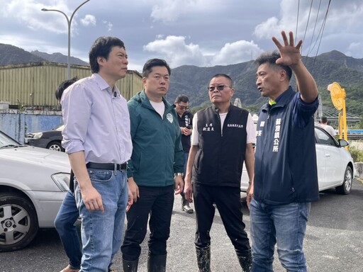 親赴蘇澳勘災 陳俊宇偕林國漳齊籲中央速核分洪道計畫