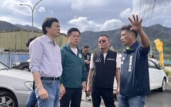 親赴蘇澳勘災 陳俊宇偕林國漳齊籲中央速核分洪道計畫