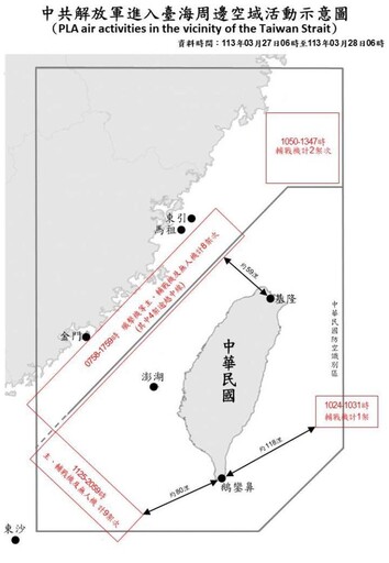 中共機艦臺海周邊活動 國軍嚴密監控應處