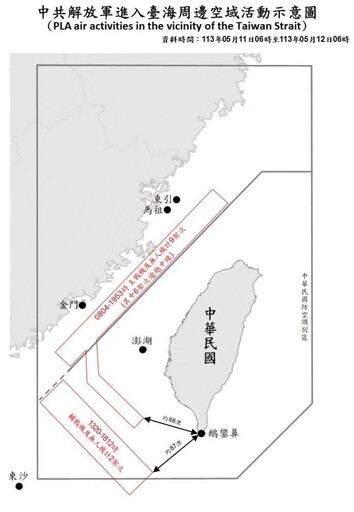 中共機艦臺海周邊活動 國軍嚴密監控應處