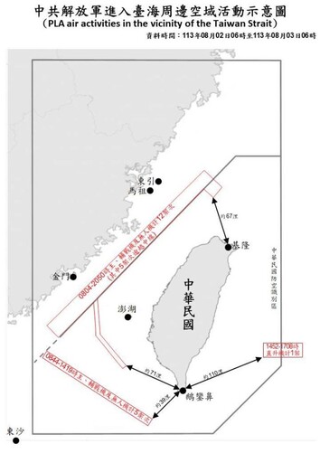 中共機艦臺海周邊活動 國軍嚴密監控應處