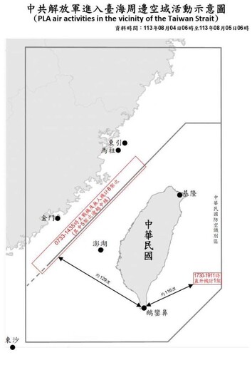 中共機艦臺海周邊活動 國軍嚴密監控應處