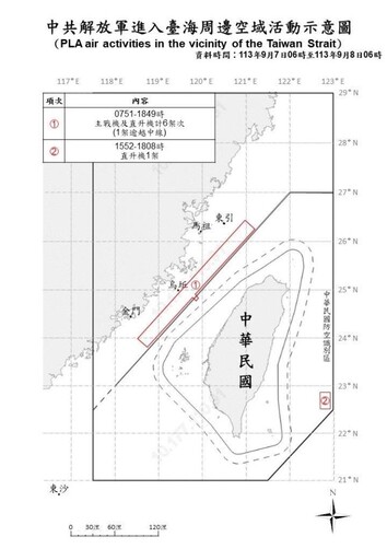 中共機艦臺海周邊活動 國軍嚴密監控應處