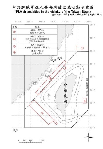 中共機艦臺海周邊活動 國軍嚴密監控應處