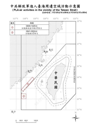 中共機艦臺海周邊活動 國軍嚴密監控應處