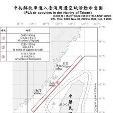 中共機艦臺海周邊活動 國軍嚴密監控應處