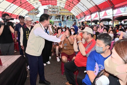 許智傑林園造勢擠爆廟埕 跨派系大團結力挺