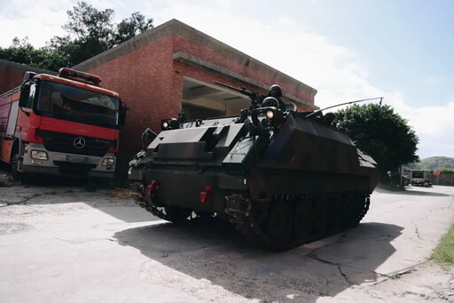 馬防部漢光演習 裝甲車保護關鍵基礎設施