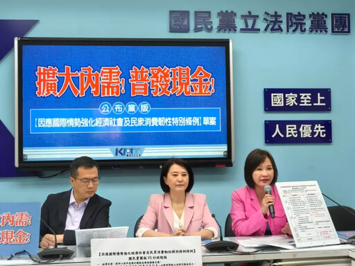 不滿行政院特別條例配比 藍把普發1萬入法