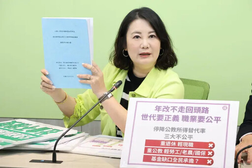 批藍白顧鐵票反年改 綠委：加速基金破產