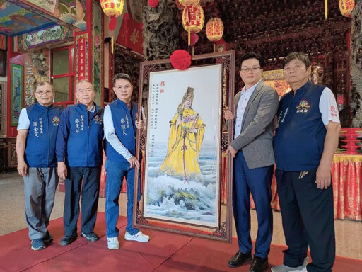 北港媽祖蒞臨台南 永康姑婆廟獻畫恭迎聖駕